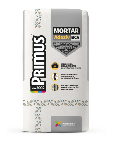 Mortier Colle de montage BCA, béton cellulaire 25kg PRIMUS