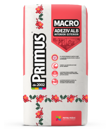 Colle Carrelage sol/mur MACRO Adhésif Blanc Intérieur/Extérieur 25kg - 80x80cm PRIMUS