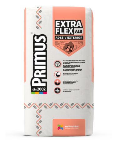 Colle Carrelage sol/mur EXTRAFLEX Adhésif Blanc Extérieur 25kg - 100x100cm PRIMUS